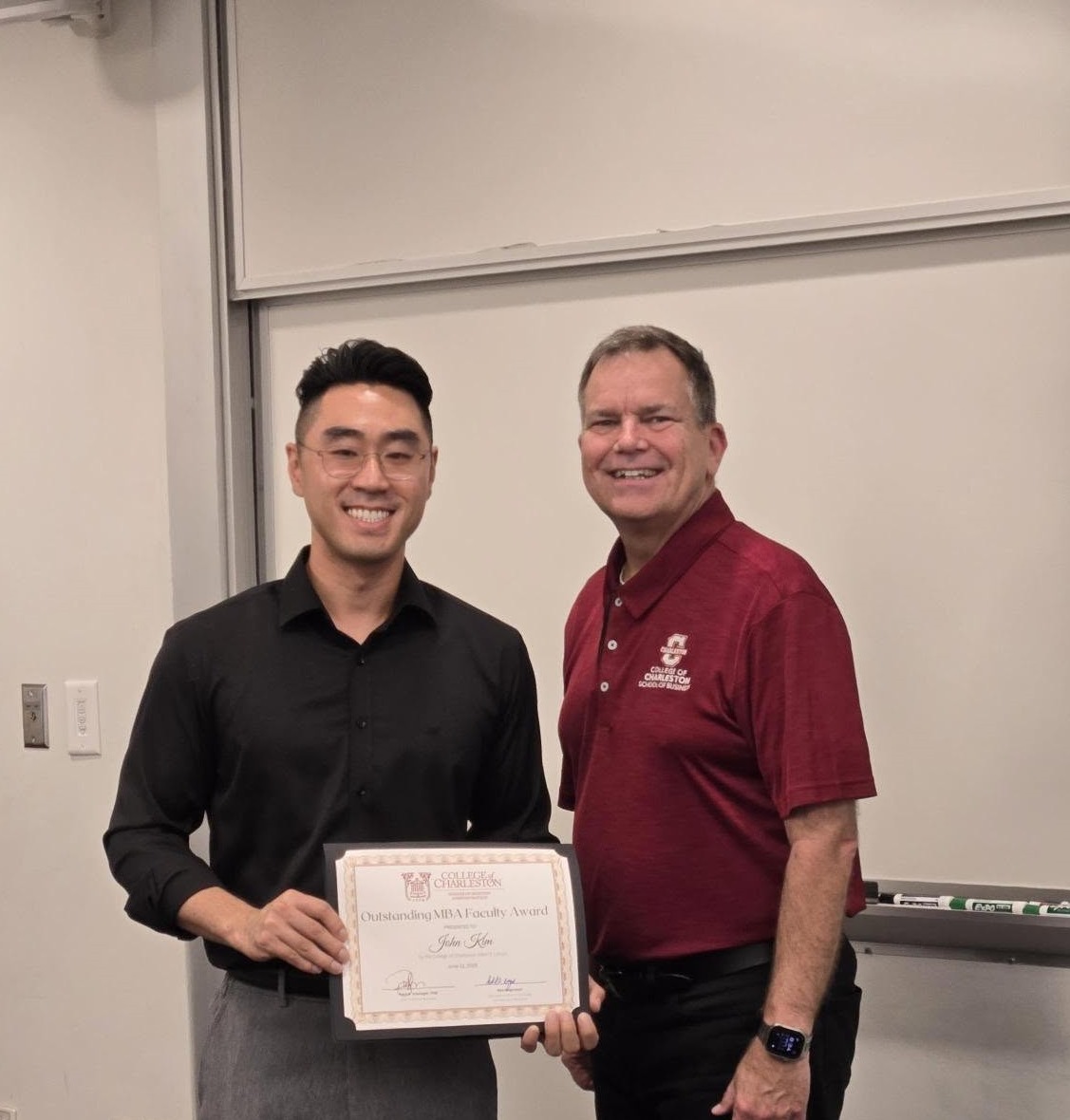 Outstanding MBA Faculty Member award